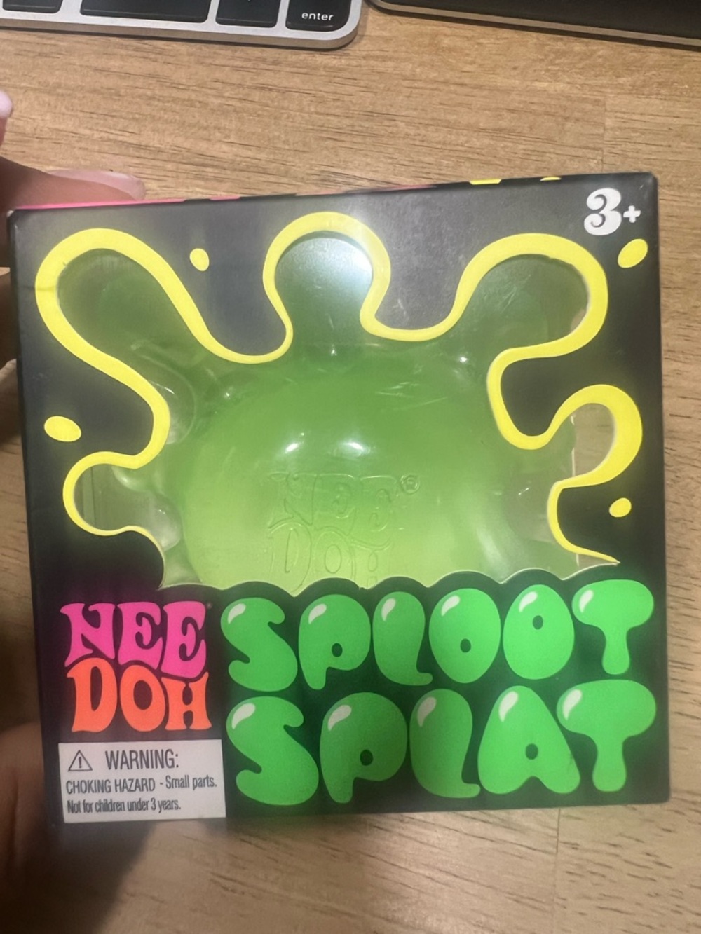 NeeDoh Sploot Splat Green Stress Ball - Neon Green